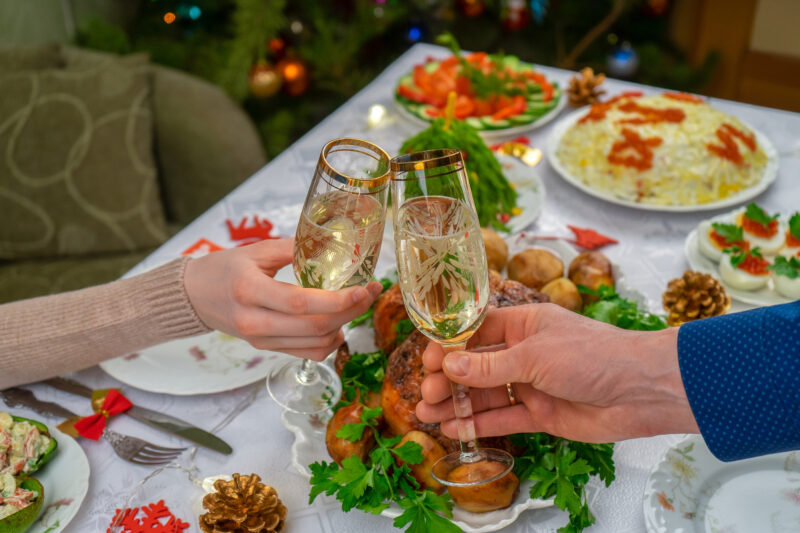 sparkling wine for christmas feast