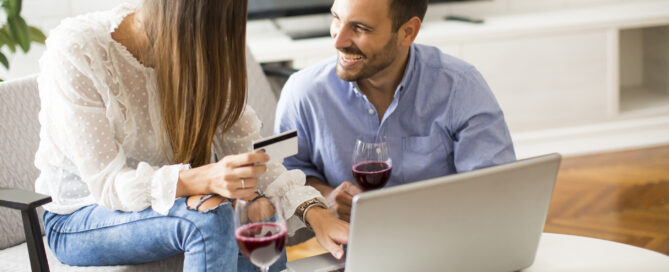 couple buying wine online