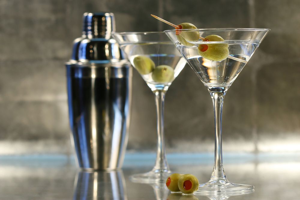 Martinis with olives